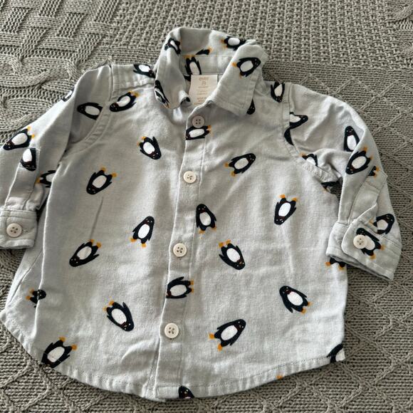 Ever & Ever Penguin Button Down ~ 3M - Picture 5 of 6